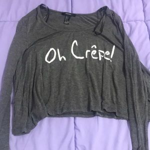 Graphic Long Sleeve Flowy Top